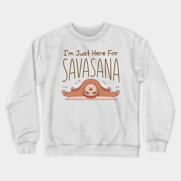 Sloth doing yoga Crewneck Sweatshirt by Yoko Momoka